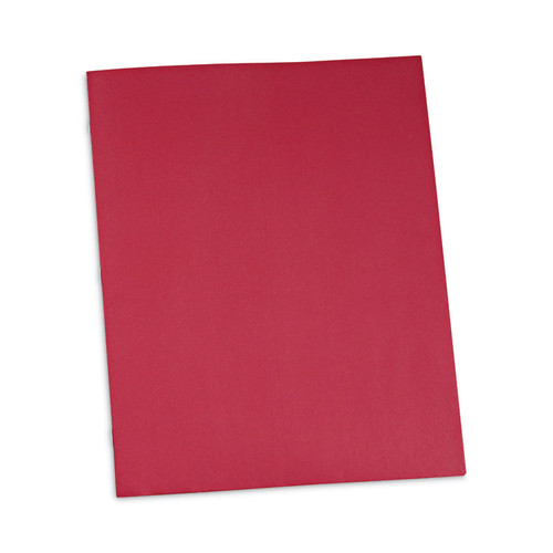 Two-Pocket Portfolios with Tang Fasteners, 0.5" Capacity, 11 x 8.5, Red, 25/Box [SKU: UNV57118]