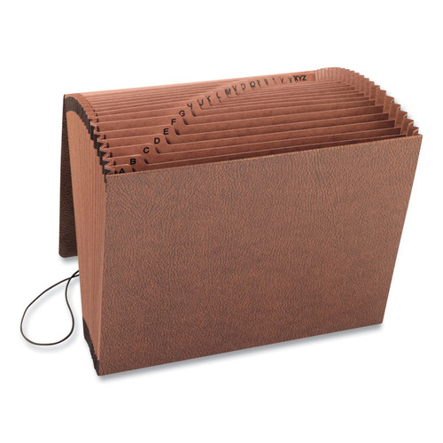 TUFF Expanding Wallet, 21 Sections, Elastic Cord Closure, 1/21-Cut Tabs, Letter Size, Redrope [SKU: SMD70318]