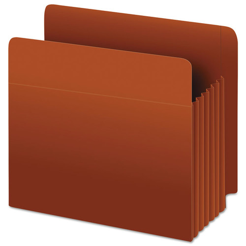 Heavy-Duty End Tab File Pockets, 5.25" Expansion, Letter Size, Red Fiber, 10/Box [SKU: PFX95363]