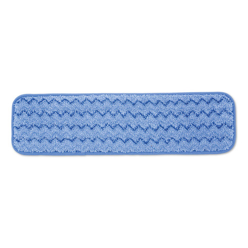 Microfiber Wet Room Pad, Split Nylon/Polyester Blend, 18", Blue, 12/Carton [SKU: RCPQ41000BLU]