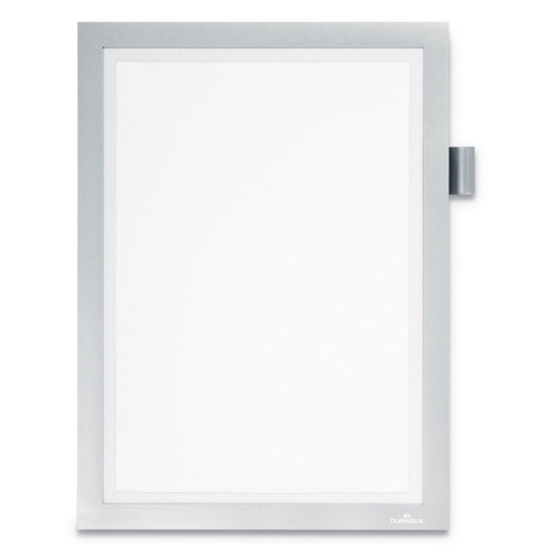 DURAFRAME Note Sign Holder, 8.5 x 11, Silver Frame [SKU: DBL477323]