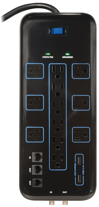 PowerZone OR504142 Surge Protector, Black [SKU: ORG4642294]