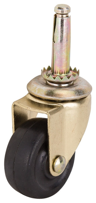 ProSource JC-D03-PS Swivel Caster, 1-5/8 in Dia Wheel, 1-5/8 in W Wheel, Rubber Wheel, Black, 70 lb [SKU: ORG7112089]