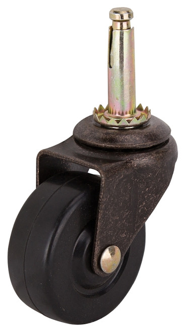 ProSource JC-D08-PS Swivel Caster, 2 in Dia Wheel, 2 in W Wheel, Rubber Wheel, Black, 90 lb, Steel Housing Material [SKU: ORG7112147]