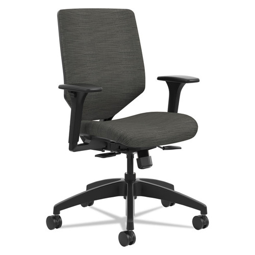 Solve Series Upholstered Back Task Chair, Supports Up to 300 lb, 17" to 22" Seat Height, Ink Seat/Back, Black Base [SKU: HONSVU1ACLC10TK]