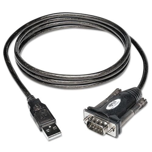 USB-A to Serial Adapter Cable, 5 ft, Black [SKU: TRPU209000R]