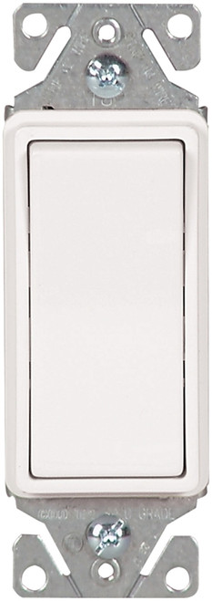 Eaton Wiring Devices 7500 7511W-BOX Rocker Switch, 15 A, 120/277 V, SPST, Lead Wire Terminal, White [SKU: ORG6088678]