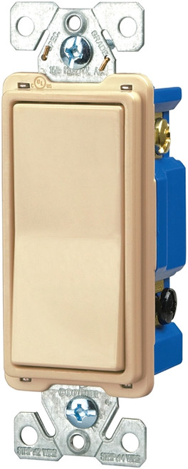 Eaton Wiring Devices 7500 7504V-BOX Rocker Switch, 15 A, 120/277 V, 4-Way, Lead Wire Terminal, Ivory [SKU: ORG6586275]