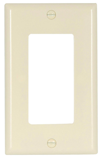 Eaton Wiring Devices 2151LA-BOX Wallplate, 4-1/2 in L, 2-3/4 in W, 1 -Gang, Thermoset, Light Almond, High-Gloss [SKU: ORG7193626]