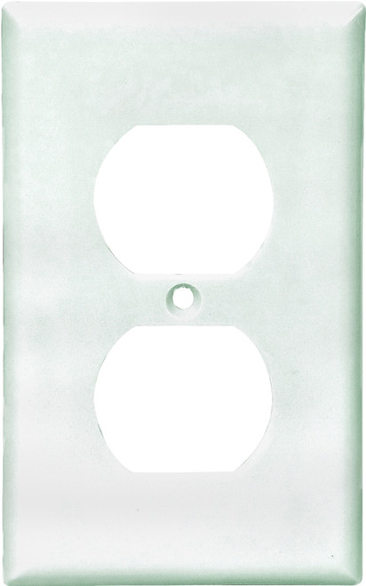 Eaton Wiring Devices 2132W Wallplate, 4-1/2 in L, 2-3/4 in W, 1 -Gang, Thermoset, White, High-Gloss [SKU: ORG6729941]
