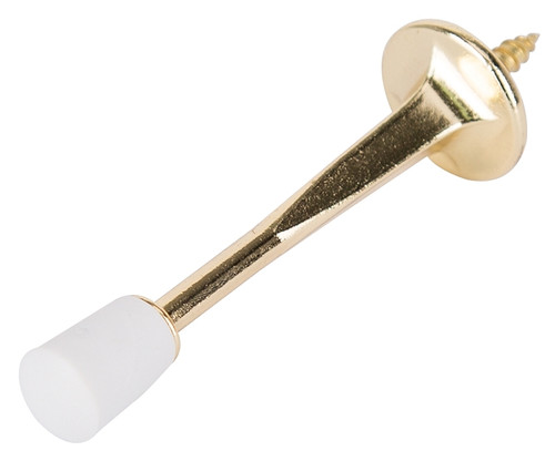 Prosource H20-Z020-PS Heavy-Duty Rigid Door Stop, 3-1/8 in Dia Base, 3-1/8 in Projection, Die-Cast Zinc & Plastic [SKU: ORG4239570]