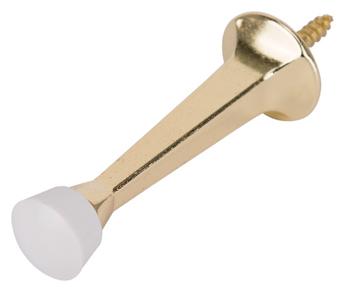 Prosource CL-208P-PB-PS Heavy-Duty Rigid Door Stop, 1 in Dia Base, 3 in Projection, Die-Cast Zinc & Plastic [SKU: ORG4285847]