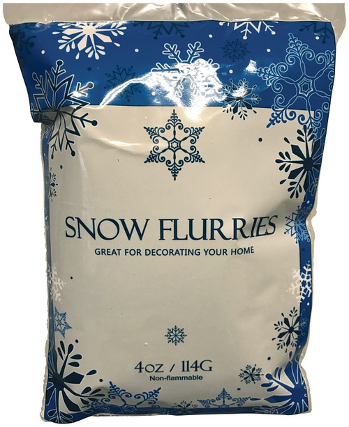 Hometown Holidays 81465 Christmas Specialty Decoration, Snow Flurry, Bagged Snowflakes, Polyester, White [SKU: ORG4140257]