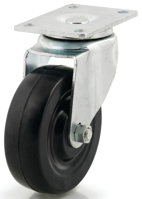 DH CASTERS C-LM4P1RS Swivel Caster, 4 in Dia Wheel, 1-1/4 in W Wheel, Rubber Wheel, 265 lb [SKU: ORG5147129]