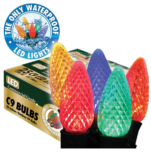 Holiday Bright Lights BU25-LEDFC9-TMU Light Bulb, 0.6 W, Intermediate (E17) Lamp Base, LED Lamp, Multi-Color Light [SKU: ORG7209554]