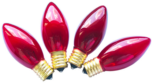 Hometown Holidays 19292 Light Bulb, 7 W, Intermediate Lamp Base, Incandescent Lamp, Transparent Red Light [SKU: ORG8620924]
