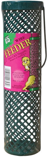 C&S Nuggets CS753 Wild Bird Feeder, 11-1/4 in H, 24 oz, Plastic, Green [SKU: ORG7369424]