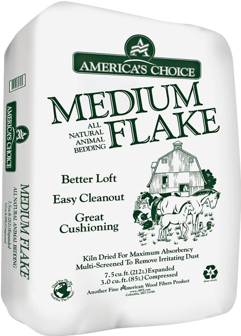 America's Choice 273.0P2MEDAC Flake Animal Bedding, Wood, Natural [SKU: ORG5288097]