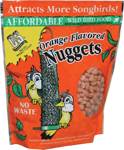 C&S Nuggets CS06103 Bird Food, High-Energy, Orange Flavor, 27 oz Bag [SKU: ORG7369291]