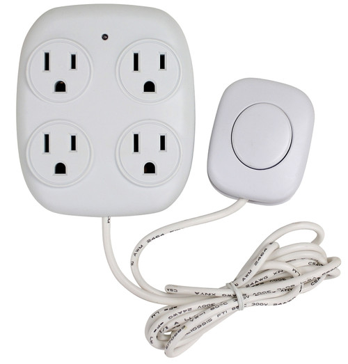 PowerZone ORFSTAP Power Tap, 4 -Outlet, White [SKU: ORG2816197]