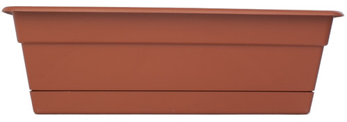 Bloem Dura Cotta DCBT24-46 Window Box Planter, 24 in W, Rectangular, Plastic, Terra Cotta [SKU: ORG4693164]