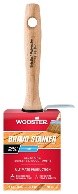 WOOSTER F5119-2 3/4 Stain Brush, 2-3/4 in W, China Bristle [SKU: ORG1223296]