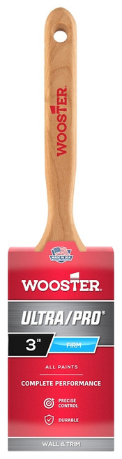 WOOSTER 4175-3 Paint Brush, 3 in W, 3-3/16 in L Bristle, Nylon/Polyester Bristle, Flat Sash Handle [SKU: ORG0149401]