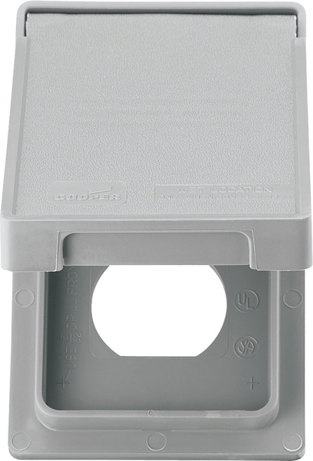 Eaton Wiring Devices S2962 Cover, 7 in L, 4-1/2 in W, Rectangular, Thermoplastic, Gray, Electro-Plated [SKU: ORG6729982]