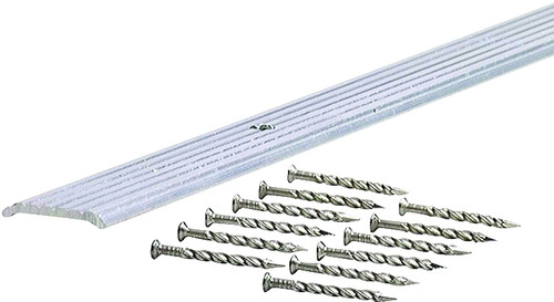 M-D 78048 Seam Binder, 36 in L, 3/4 in W, Fluted Surface, Aluminum, Mill/Silver [SKU: ORG4774212]