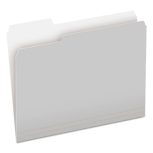 Colored File Folders, 1/3-Cut Tabs: Assorted, Letter Size, Gray/Light Gray, 100/Box [SKU: PFX15213GRA]