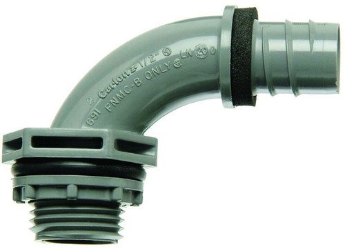 Carlon LN20EA-CTN Liquidtight Conduit Elbow, 90 deg Angle Threaded, PVC, Gray [SKU: ORG6880470]