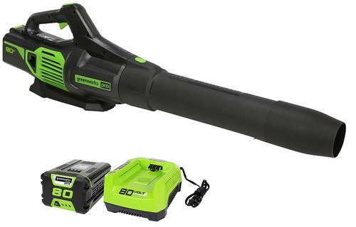Greenworks 2410002VT Leaf Blower, Battery Included, 4 Ah, 80 V, 3-Speed, 730 cfm Air, 70 min Run Time [SKU: ORG8198863]
