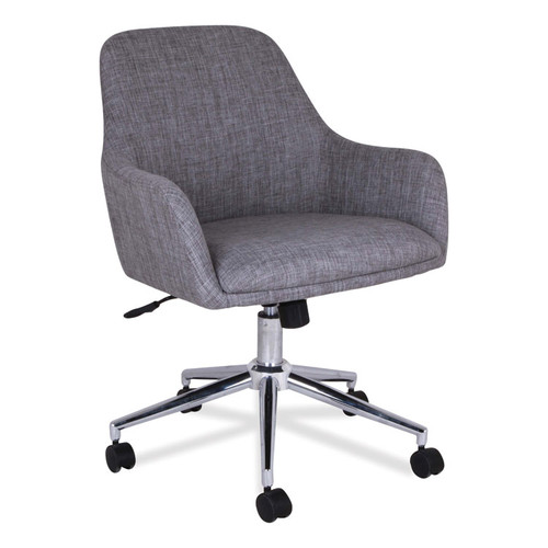 Mid-Century Task Chair, Supports Up to 275 lb, 18.9" to 22.24" Seat Height, Gray Seat, Gray Back [SKU: ALEWS4241]
