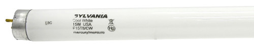 Sylvania 21619 Fluorescent Bulb, 15 W, T8 Lamp, Medium Lamp Base, 718 Lumens, 4200 K Color Temp, Cool White Light [SKU: ORG6055677]