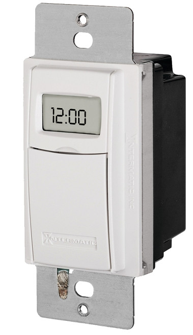 Intermatic ST01 Digital Timer, 15 A, 120/277 V, 1800 W, 24 hr Time Setting, 28 On/Off Cycles Per Week Cycle, White [SKU: ORG9489428]