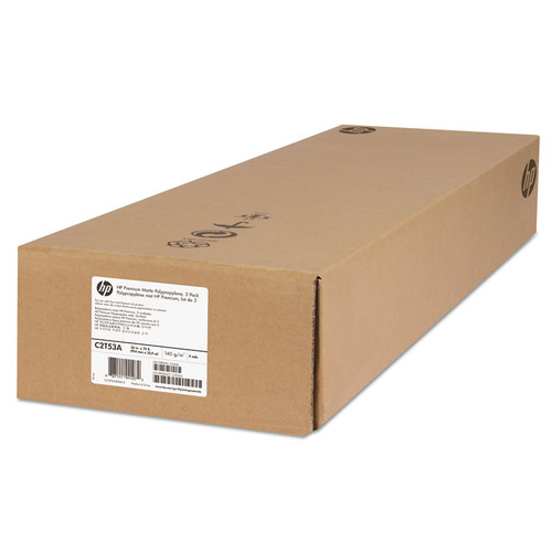 Premium Matte Polypropylene Paper, 2" Core, 36" x 75 ft, Matte White, 2/Pack [SKU: HEWC2T53A]
