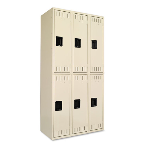 Double Tier Locker, Triple Stack, 36w x 18d x 72h, Sand [SKU: TNNDTS121836CSD]