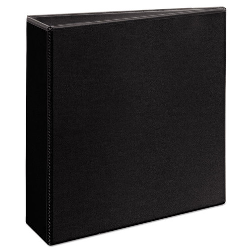 Durable View Binder with DuraHinge and EZD Rings, 3 Rings, 3" Capacity, 11 x 8.5, Black, (9700) [SKU: AVE09700]