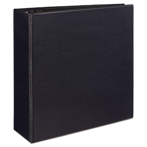 Durable View Binder with DuraHinge and EZD Rings, 3 Rings, 4" Capacity, 11 x 8.5, Black, (9800) [SKU: AVE09800]