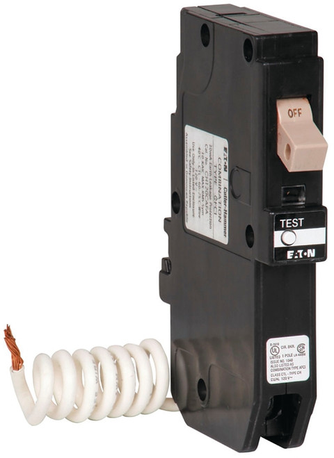 EATON CHFN115GF Circuit Breaker, CH, GFCI, 15 A, 1 -Pole, 120/240 VAC, Pigtail Mounting [SKU: ORG7183148]