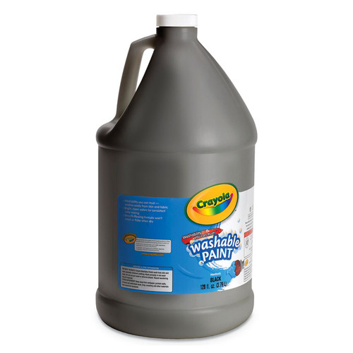 Washable Paint, Black, 1 gal Bottle [SKU: CYO542128051]