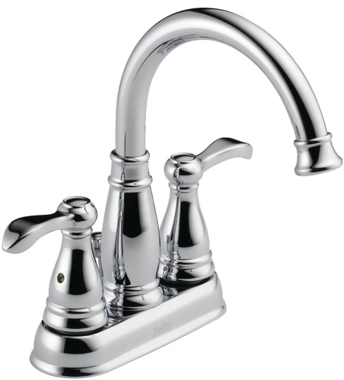 DELTA Porter Series 25984LF-ECO Bathroom Faucet, 1.2 gpm, 2-Faucet Handle, Brass, Chrome Plated, Lever Handle [SKU: ORG1161736]