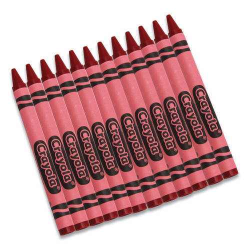 Bulk Crayons, Red, 12/Box [SKU: CYO520836038]