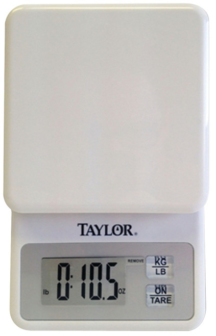 Taylor 3817 Kitchen Scale, 11 lb Capacity, LCD Display, White, g, lb, oz [SKU: ORG6554224]