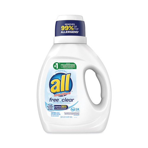 Ultra Free Clear Liquid Detergent, Unscented, 36 oz Bottle, 6/Carton [SKU: DIA73943]