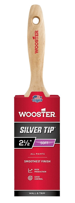 WOOSTER 5222-2-1/2 Paint Brush, 2-1/2 in W, 2-15/16 in L Bristle, Polyester Bristle, Varnish Handle [SKU: ORG7157191]