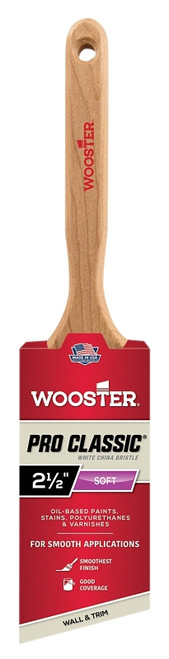 WOOSTER Z1222-2-1/2 Paint Brush, 2-1/2 in W, 3-3/16 in L Bristle, China Bristle [SKU: ORG6767230]