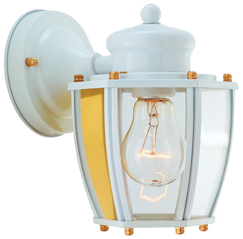 Boston Harbor HV-66961-WH Outdoor Wall Lantern, 120 V, 60 W, Steel Fixture, White Fixture [SKU: ORG7064488]