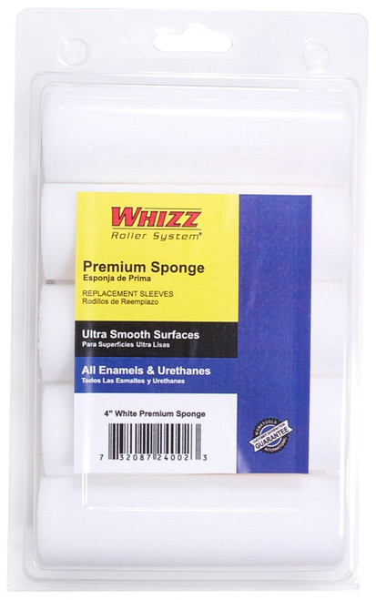 WHIZZ 24002 Mini Roller, 4 in L, Sponge Cover, White [SKU: ORG7372527]