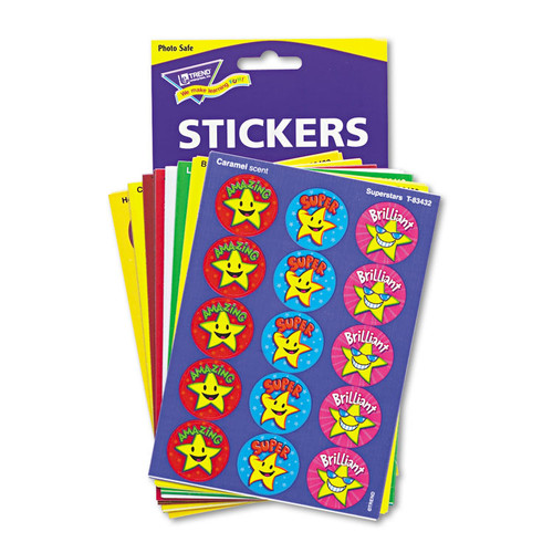 Stinky Stickers Variety Pack, Fun and Fancy, Assorted Colors, 432/Pack [SKU: TEPT6491]